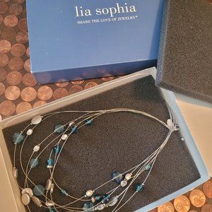 Lia Sophia CASPIAN SEA Necklace, 16-19" In Original Box and Packaging